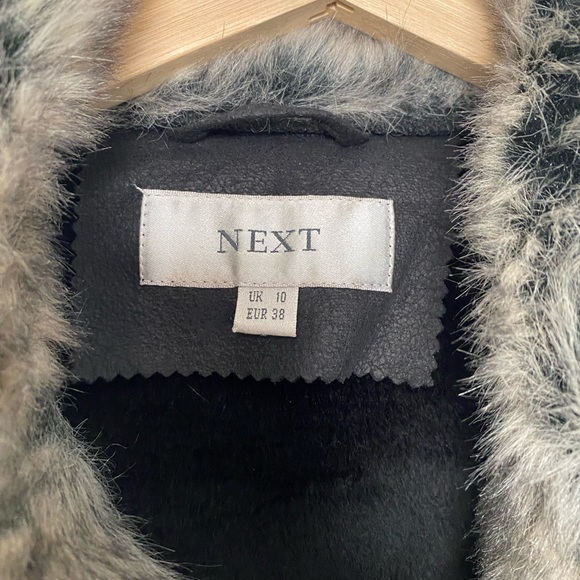 NEXT faux Fur & Suede Jacket - Picture 3 of 7